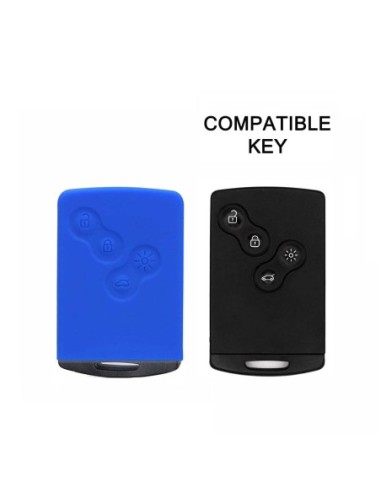 Guscio Silicone Cover Chiave per Telecomando Renault Portachiave Blu  Clio Captur Scenic Twingo Escape Laguna Megane Koleos