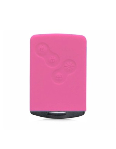 Guscio Silicone Cover Chiave per Telecomando Renault Portachiave Rosa Clio Captur Scenic Twingo Escape Laguna Megane Koleos