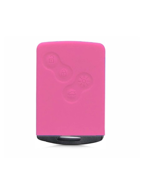 Guscio Silicone Cover Chiave per Telecomando Renault Portachiave Rosa Clio Captur Scenic Twingo Escape Laguna Megane Koleos