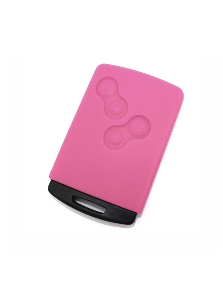 Guscio Silicone Cover Chiave per Telecomando Renault Portachiave Rosa Clio Captur Scenic Twingo Escape Laguna Megane Koleos