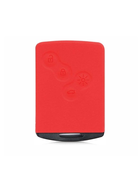 Guscio Silicone Cover Chiave per Telecomando Renault Portachiave Rosso Clio Captur Scenic Twingo Escape Laguna Megane Koleos