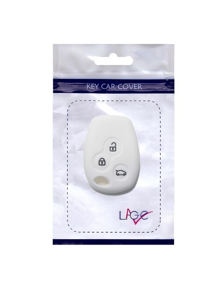 Guscio in Silicone Cover Chiave Telecomando Renault Portachiave Bianco 3 Tasti Clio Twingo Megane Modus Kangoo Master Espace Scenic