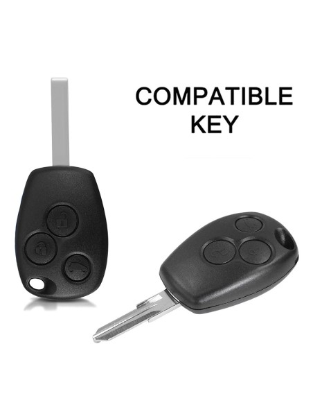 Guscio in Silicone Cover Chiave Telecomando Renault Portachiave Bianco 3 Tasti Clio Twingo Megane Modus Kangoo Master Espace Scenic