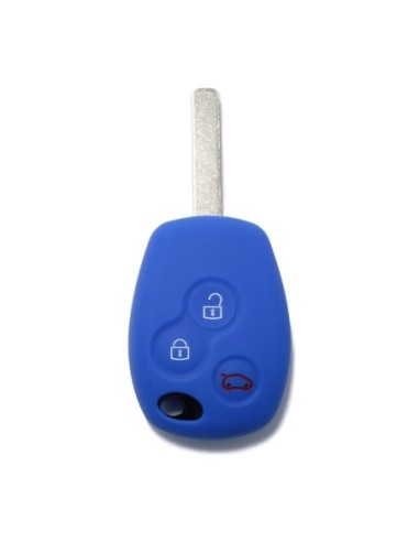 Guscio Silicone Cover per Chiave Telecomando Renault Portachiave Blu  3 Tasti Clio Twingo Megane Modus Kangoo Master Espace Scenic