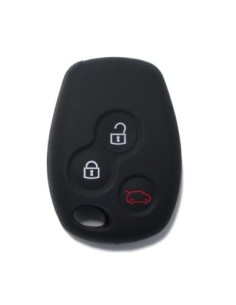 Guscio Silicone Cover per Chiave Telecomando Renault Portachiave Nero 3 Tasti Clio Twingo Megane Modus Kangoo Master Espace Scenic