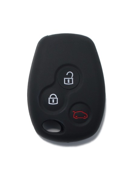 Guscio Silicone Cover per Chiave Telecomando Renault Portachiave Nero 3 Tasti Clio Twingo Megane Modus Kangoo Master Espace Scenic
