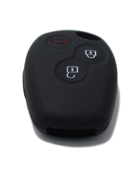 Guscio Silicone Cover per Chiave Telecomando Renault Portachiave Nero 3 Tasti Clio Twingo Megane Modus Kangoo Master Espace Scenic