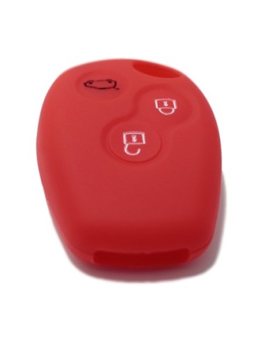 Guscio Silicone Cover per Chiave Telecomando Renault Portachiave Rosso 3 Tasti Clio Twingo Megane Modus Kangoo Master Espace Scenic