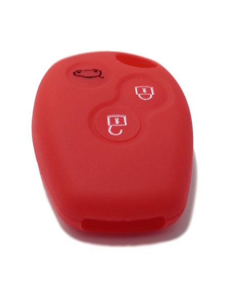 Guscio Silicone Cover per Chiave Telecomando Renault Portachiave Rosso 3 Tasti Clio Twingo Megane Modus Kangoo Master Espace Scenic