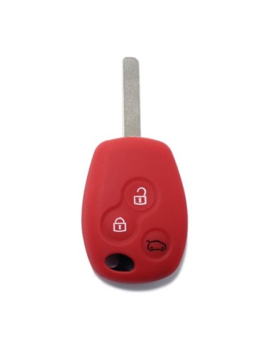 Guscio Silicone Cover per Chiave Telecomando Renault Portachiave Rosso 3 Tasti Clio Twingo Megane Modus Kangoo Master Espace Scenic
