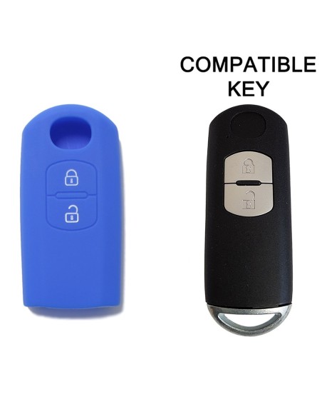 Guscio Silicone Cover Chiave Telecomando Mazda Portachiave Blu 2 3 5 6 BT50 CX-5 CX-7 CX-9 MX5 M3 M5 MZ2 RX8