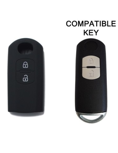 Guscio Silicone Cover Chiave Telecomando Mazda Portachiave Nero 2 3 5 6 BT50 CX-5 CX-7 CX-9 MX5 M3 M5 MZ2 RX8