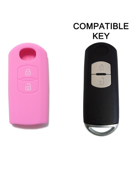 Guscio Silicone Cover Chiave Telecomando Mazda Portachiave Rosa 2 3 5 6 BT50 CX-5 CX-7 CX-9 MX5 M3 M5 MZ2 RX8