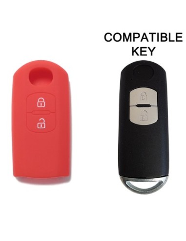 Guscio Silicone Cover Chiave Telecomando Mazda Portachiave Rosso 2 3 5 6 BT50 CX-5 CX-7 CX-9 MX5 M3 M5 MZ2 RX8