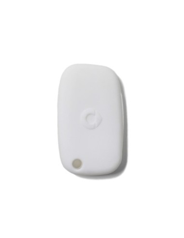Guscio in Silicone Cover Chiave per Telecomando Mercedes Benz Smart ForTwo ForFour 453 Portachiave Bianco