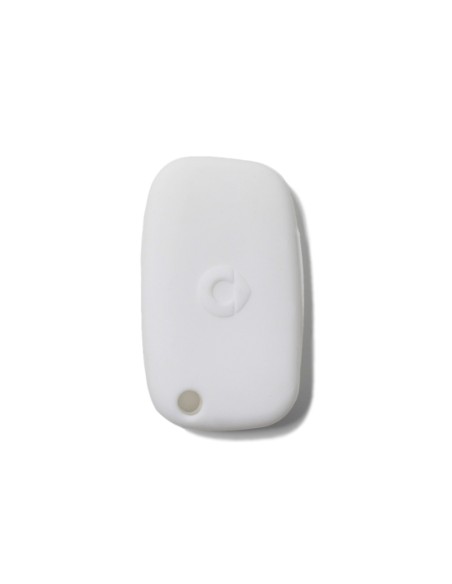 Guscio in Silicone Cover Chiave per Telecomando Mercedes Benz Smart ForTwo ForFour 453 Portachiave Bianco