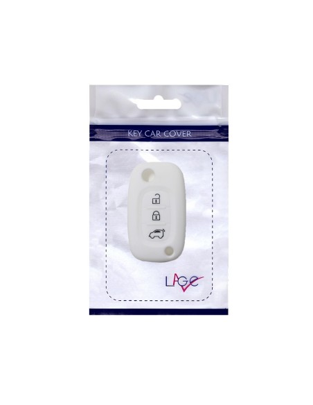 Guscio in Silicone Cover Chiave per Telecomando Mercedes Benz Smart ForTwo ForFour 453 Portachiave Bianco