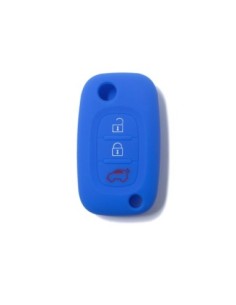 Guscio in Silicone Cover Chiave Mercedes Benz Smart ForTwo ForFour 453 Portachiavi Telecomando 3 Tasti Blu