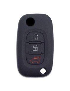 Guscio in Silicone Cover Chiave Mercedes Benz Smart ForTwo ForFour 453 Portachiavi Telecomando 3 Tasti Nero 2