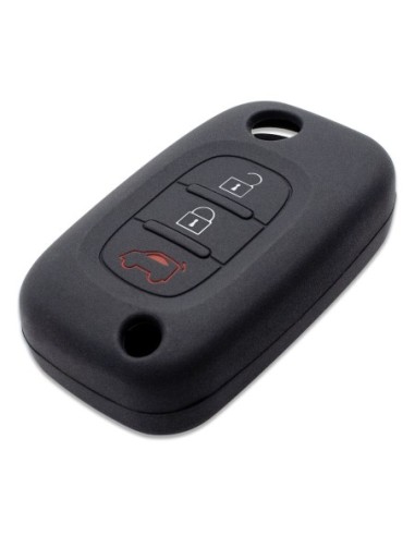 Guscio in Silicone Cover Chiave Mercedes Benz Smart ForTwo ForFour 453 Portachiavi Telecomando 3 Tasti Nero
