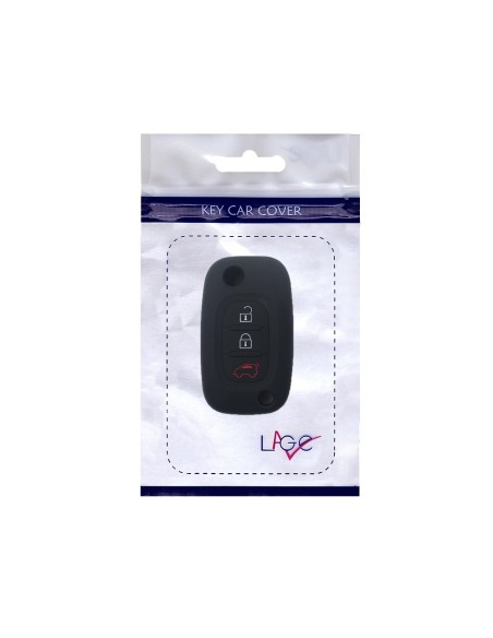 Guscio in Silicone Cover Chiave Mercedes Benz Smart ForTwo ForFour 453 Portachiavi Telecomando 3 Tasti Nero