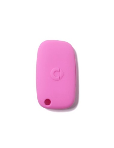 Guscio in Silicone Cover Chiave Mercedes Benz Smart ForTwo ForFour 453 Portachiavi Telecomando 3 Tasti Rosa
