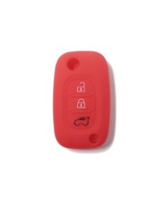 Guscio in Silicone Cover Chiave Mercedes Benz Smart ForTwo ForFour 453 Portachiavi Telecomando 3 Tasti Rosso