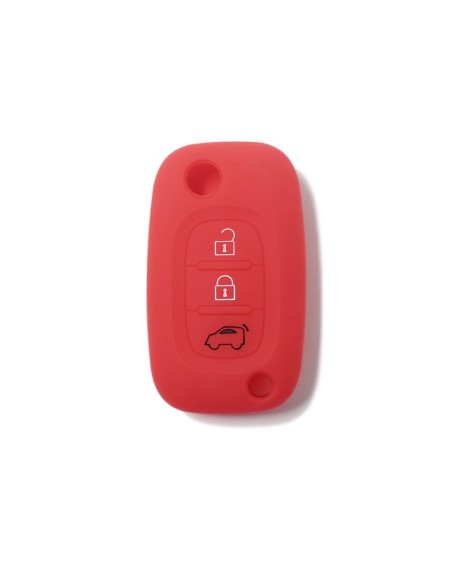 Guscio in Silicone Cover Chiave Mercedes Benz Smart ForTwo ForFour 453 Portachiavi Telecomando 3 Tasti Rosso
