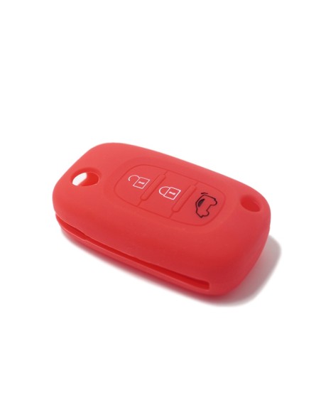 Guscio in Silicone Cover Chiave Mercedes Benz Smart ForTwo ForFour 453 Portachiavi Telecomando 3 Tasti Rosso