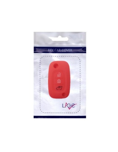 Guscio in Silicone Cover Chiave Mercedes Benz Smart ForTwo ForFour 453 Portachiavi Telecomando 3 Tasti Rosso