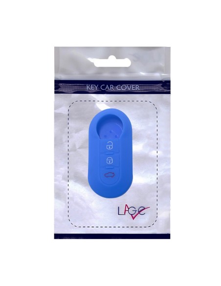 Guscio in Silicone Cover Chiave per Telecomando Fiat Grande Punto Evo Panda Bravo Stilo 500 L e Lancia Y Delta Musa Portachiave Blu