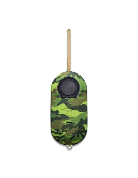 Guscio in Silicone Cover Chiave per Telecomando Fiat Grande Punto Evo Panda Bravo Stilo 500 L e Lancia Y Delta Musa Portachiave Camouflage