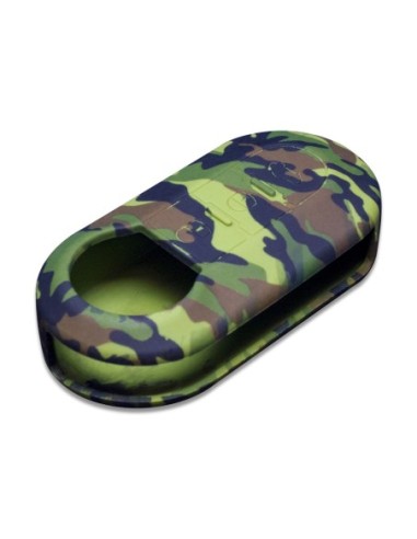 Guscio in Silicone Cover Chiave per Telecomando Fiat Grande Punto Evo Panda Bravo Stilo 500 L e Lancia Y Delta Musa Portachiave Camouflage