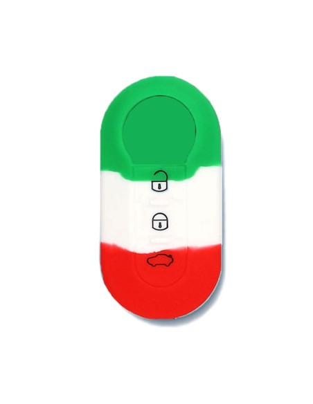Guscio in Silicone Cover Chiave per Telecomando Fiat Grande Punto Evo Panda Bravo Stilo 500 L e Lancia Y Delta Musa Portachiave Italia