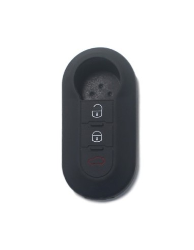 Cover Chiave per Fiat 500 Punto e Lancia, Copri Telecomando per Auto in Silicone Nero