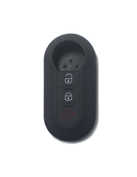 Cover Chiave per Fiat 500 Punto e Lancia, Copri Telecomando per Auto in Silicone Nero