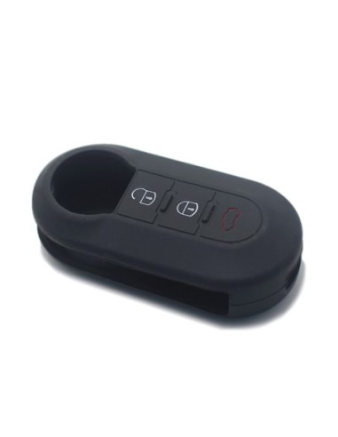 Cover Chiave per Fiat 500 Punto e Lancia, Copri Telecomando per Auto in Silicone Nero