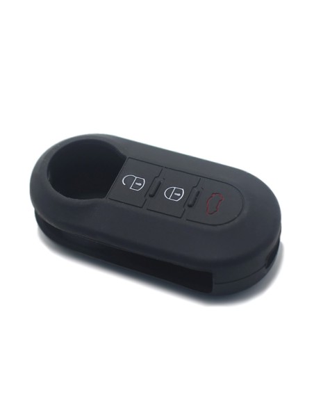 Cover Chiave per Fiat 500 Punto e Lancia, Copri Telecomando per Auto in Silicone Nero