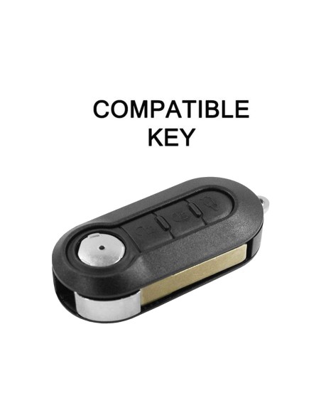 Cover Chiave per Fiat 500 Punto e Lancia, Copri Telecomando per Auto in Silicone Nero