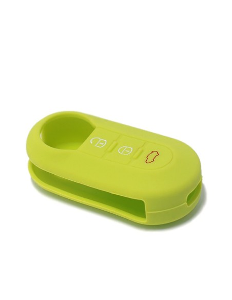 Guscio in Silicone Cover Chiave per Telecomando Fiat Grande Punto Evo Panda Bravo Stilo 500 L e Lancia Y Delta Musa Portachiave Verde