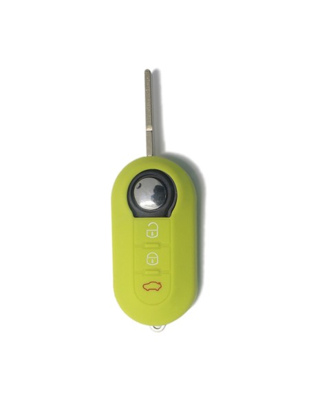 Guscio in Silicone Cover Chiave per Telecomando Fiat Grande Punto Evo Panda Bravo Stilo 500 L e Lancia Y Delta Musa Portachiave Verde