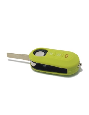 Guscio in Silicone Cover Chiave per Telecomando Fiat Grande Punto Evo Panda Bravo Stilo 500 L e Lancia Y Delta Musa Portachiave Verde