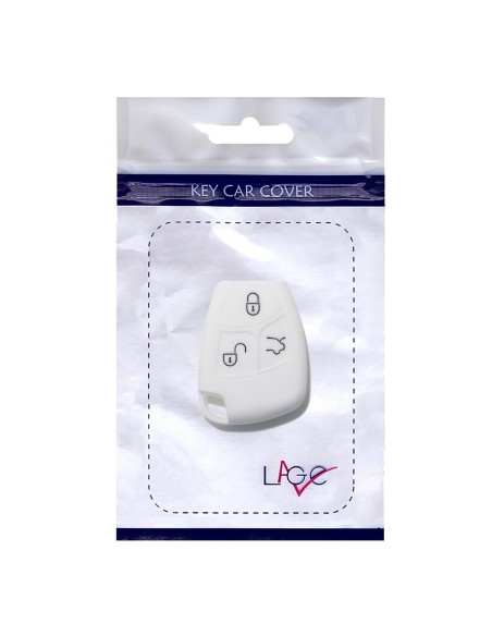 Guscio in Silicone Cover Chiave Telecomando 3 Tasti Mercedes Benz Classe A B C E S CL ML CLK CLS SLK Portachiave Bianco