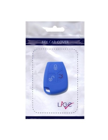 Guscio in Silicone Cover Chiave Telecomando 3 Tasti Mercedes Benz Classe A B C E S CL ML CLK CLS SLK Portachiave Blu