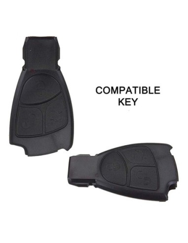 Guscio in Silicone Cover Chiave Telecomando 3 Tasti Mercedes Benz Classe A B C E S CL ML CLK CLS SLK Portachiave Blu