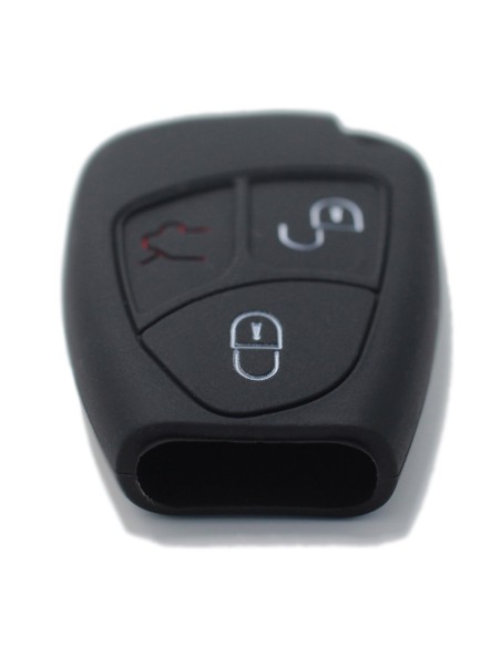 Guscio in Silicone Cover Chiave Telecomando 3 Tasti Mercedes Benz Classe A B C E S CL ML CLK CLS SLK Portachiave Nero