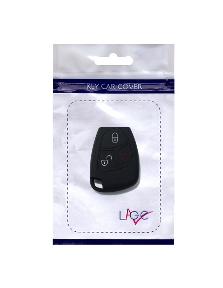 Guscio in Silicone Cover Chiave Telecomando 3 Tasti Mercedes Benz Classe A B C E S CL ML CLK CLS SLK Portachiave Nero