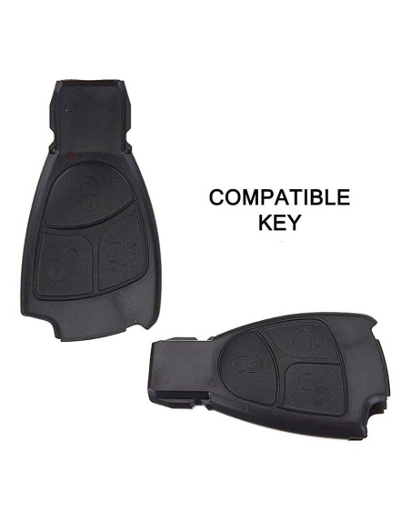 Guscio in Silicone Cover Chiave Telecomando 3 Tasti Mercedes Benz Classe A B C E S CL ML CLK CLS SLK Portachiave Rosso