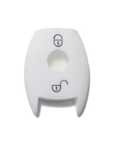 Guscio in Silicone Cover Chiave per Telecomando Mercedes Benz 2 Tasti Bianco A B C E S V W R CL ML CLK W176 W204 W211 W245 A203