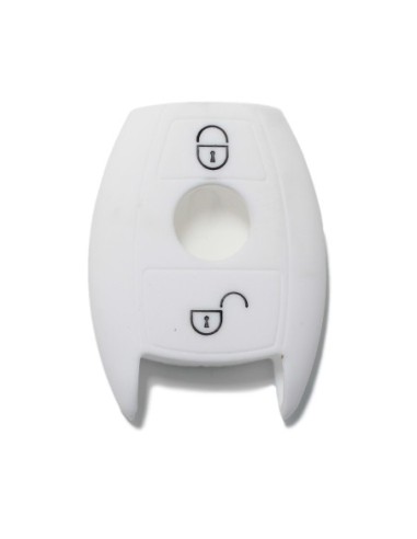 Guscio in Silicone Cover Chiave per Telecomando Mercedes Benz 2 Tasti Bianco A B C E S V W R CL ML CLK W176 W204 W211 W245 A203